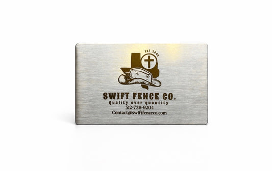 Stainless steel business card